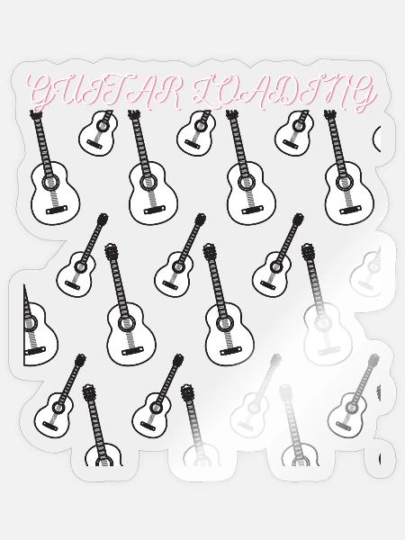 Guitar_Loading - Sticker - transparent glossy