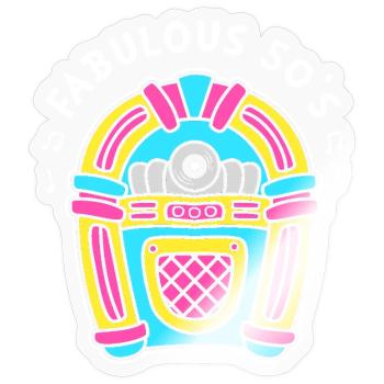 Jukebox 50s Sock Hop Dancer - Sticker - transparent glossy - Front