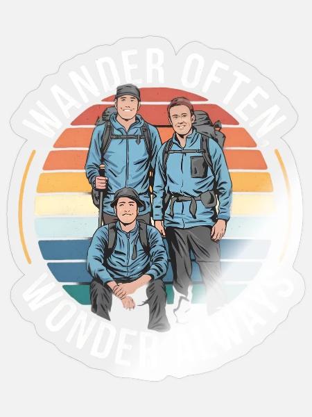 Wander often, wonder always - Sticker - transparent glossy