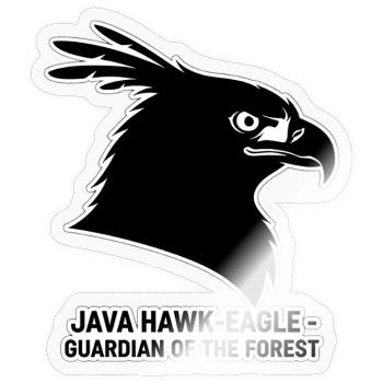 Java Hawk-Eagle: Forest Guardian - Sticker - transparent glossy - Front
