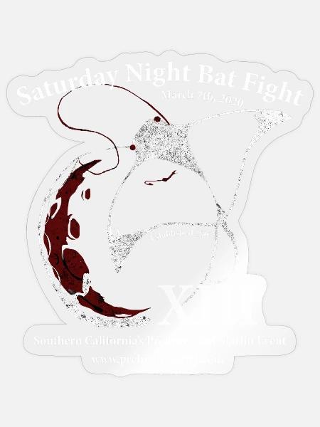 Saturday Night Bat Fight XIII - Sticker - transparent glossy