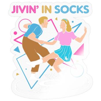 Dance Party 50s Sock Hop - Sticker - transparent glossy - Front