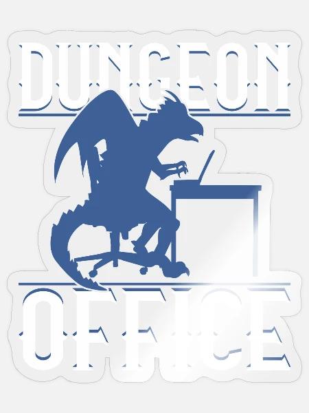 Dungeon Officce - Sticker - transparent glossy