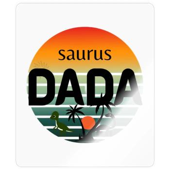 Prehistoric Dinosaur Sunset Design - Sticker - transparent glossy - Front