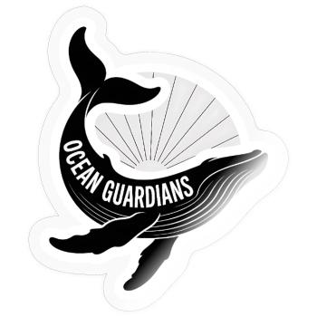 Ocean Guardians Whale Emblem - Sticker - transparent glossy - Front