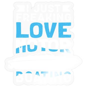 Motorboat Love Motor Boating - Sticker - transparent glossy - Front
