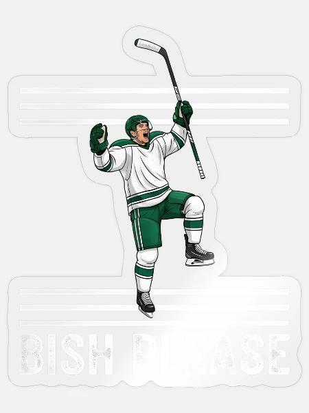 Bish Please Hockey Hero - Sticker - transparent glossy