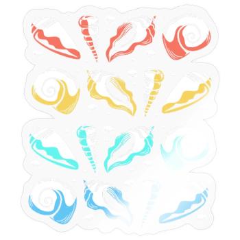 Seashell Clam Shells Collector - Sticker - transparent glossy - Front