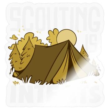 Scouting Is Itents Funny Scout - Sticker - transparent glossy - Front