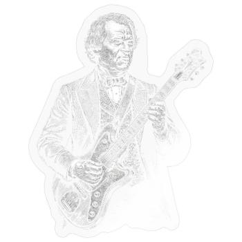 Andrew Johnson Guitarist Portrait  - Sticker - transparent glossy - Front