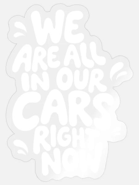 Daily Commute Aesthetic Graphic Design - Sticker - transparent glossy