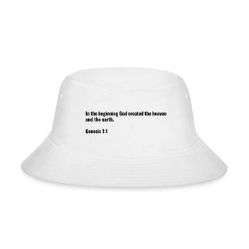 Genesis 1:1 Clean Font - Bucket Hat - white - Front