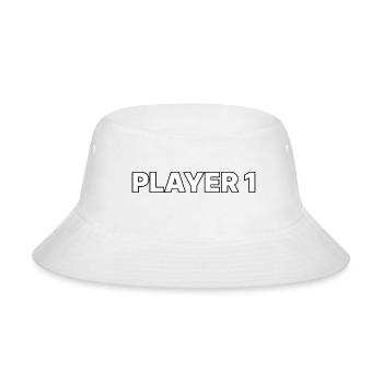 Video Game Player 1 1 - Bucket Hat - white - Front
