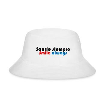 Smile always - Bucket Hat - white - Front