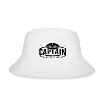 Captain Awesome Dad Saying Quote Father`s Day - Bucket Hat - white - Front