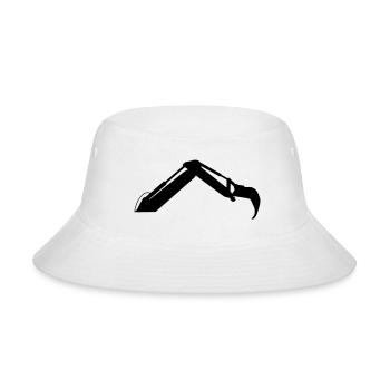 Excavator Arm – Digging Power - Bucket Hat - white - Front