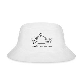 I eat, therefore I am - Bucket Hat - white - Front