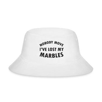 Nobody Move I ve Lost my Marbles - Bucket Hat - white - Front