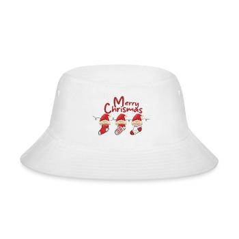 Merry Christmas Sock Trio - Bucket Hat - white - Front