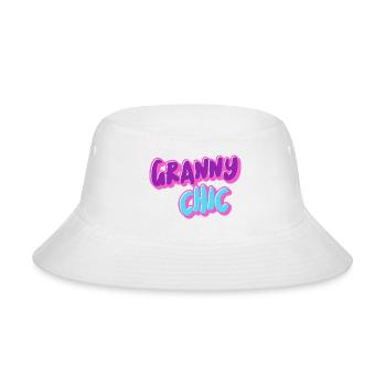 Granny Chic Retro Bubble Text - Bucket Hat - white - Front