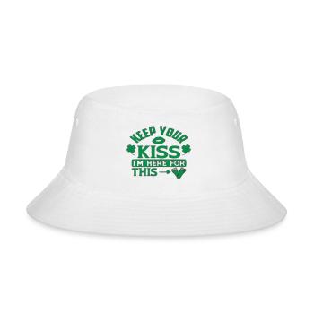 Keep your kiss, i'm here for the beer - Bucket Hat - white - Front