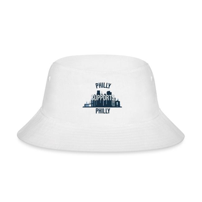 Philly Supports Philly skyline blue transparentbg