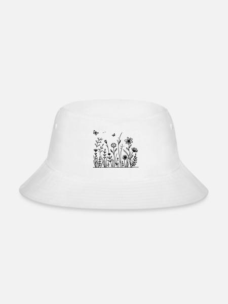 flower meadow garden - Bucket Hat - white