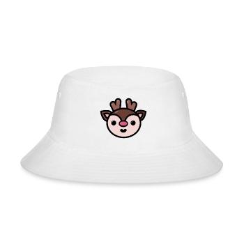 Reindeer Face - Bucket Hat - white - Front