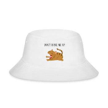 Too Lazy to Care – The Ultimate Cat Vibe - Bucket Hat - white - Front