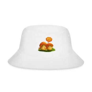 Two Curious Mushrooms - Bucket Hat - white - Front