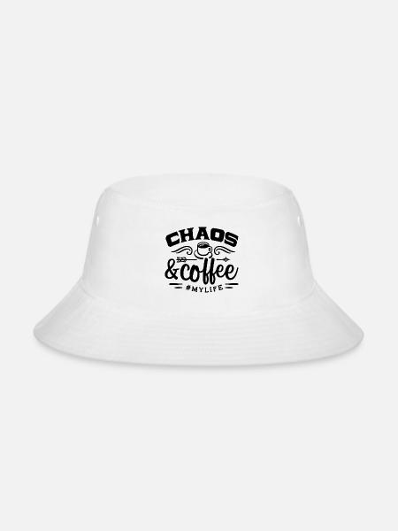 Chaos Coffee 1 - Bucket Hat - white