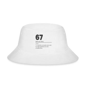 67 Sixty Seven 67 Meme Six Seven Definition Meme - Bucket Hat - white - Front