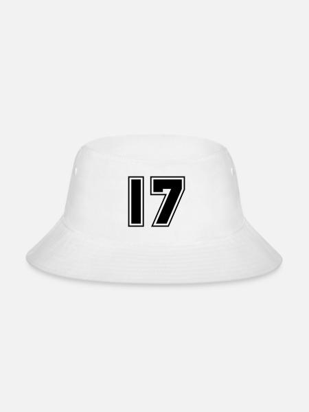College jersey letter 17 - Bucket Hat - white