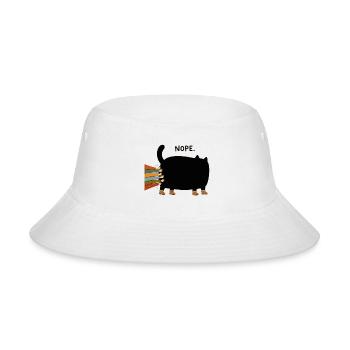 Black Cat Nope - Bucket Hat - white - Front