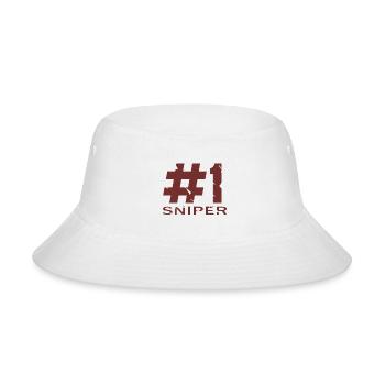 1 sniper - Bucket Hat - white - Front