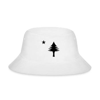 Pine tree and star 1901 flag of Maine State - Bucket Hat - white - Front
