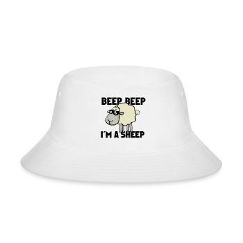 Beep Beep I’m a Sheep – Funny Meme - Bucket Hat - white - Front