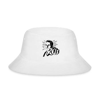 Pointing Man – Retro Comic Style - Bucket Hat - white - Front