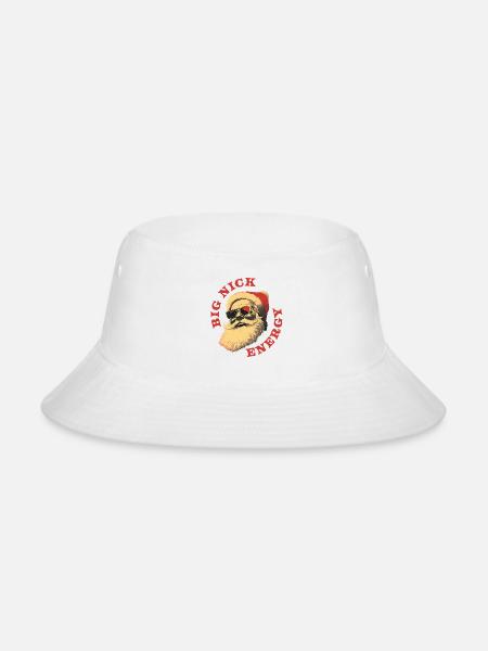 big nick energy vintage retro - Bucket Hat - white