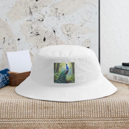 Majestic Peacock in Enchanted Forest - Bucket Hat