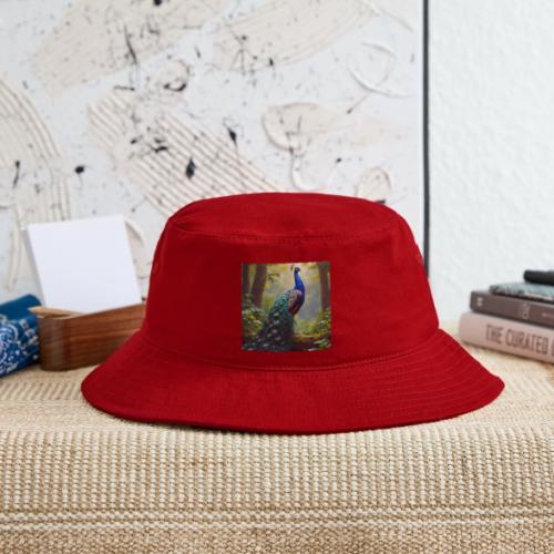 Majestic Peacock in Enchanted Forest - Bucket Hat
