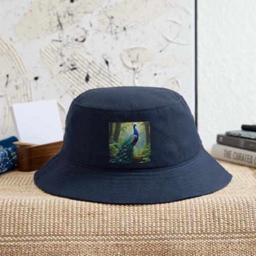 Majestic Peacock in Enchanted Forest - Bucket Hat