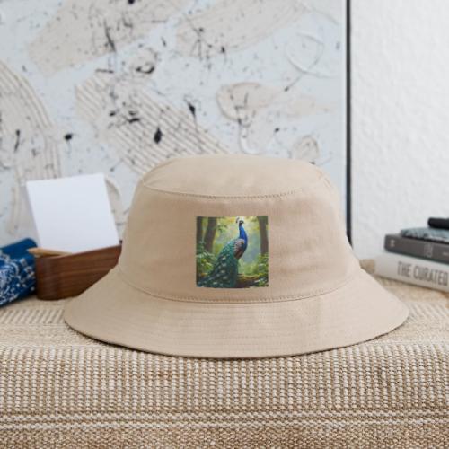 Majestic Peacock in Enchanted Forest - Bucket Hat
