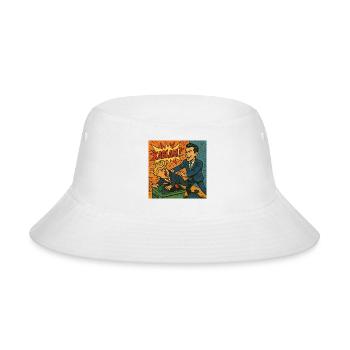 Comic Style Office Conflict Illustration - Bucket Hat - white - Front