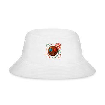 Festive Candy Smile Face Design - Bucket Hat - white - Front