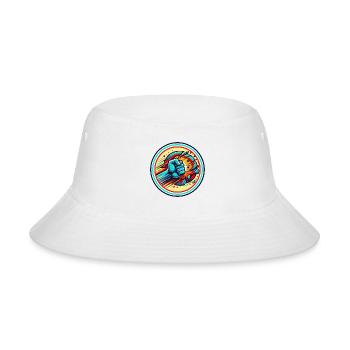 Dynamic Comic Style Crushing It Fist Burst - Bucket Hat - white - Front