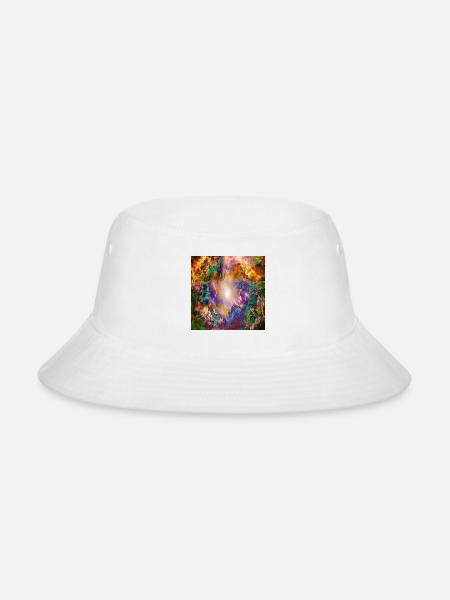 Prismatic Nebula Burst - Bucket Hat - white