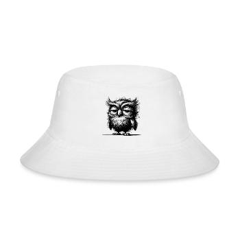 Owl I'm Not Grumpy, Just Sleepy - Bucket Hat - white - Front