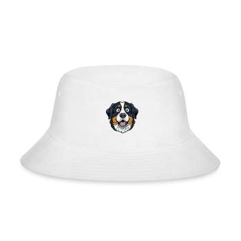 Bernese Pop Art Face Mascot - Bucket Hat - white - Front
