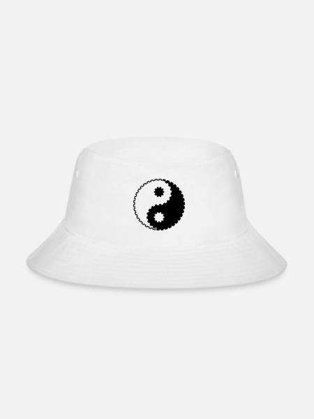 Yin Yang Gears - Bucket Hat - white